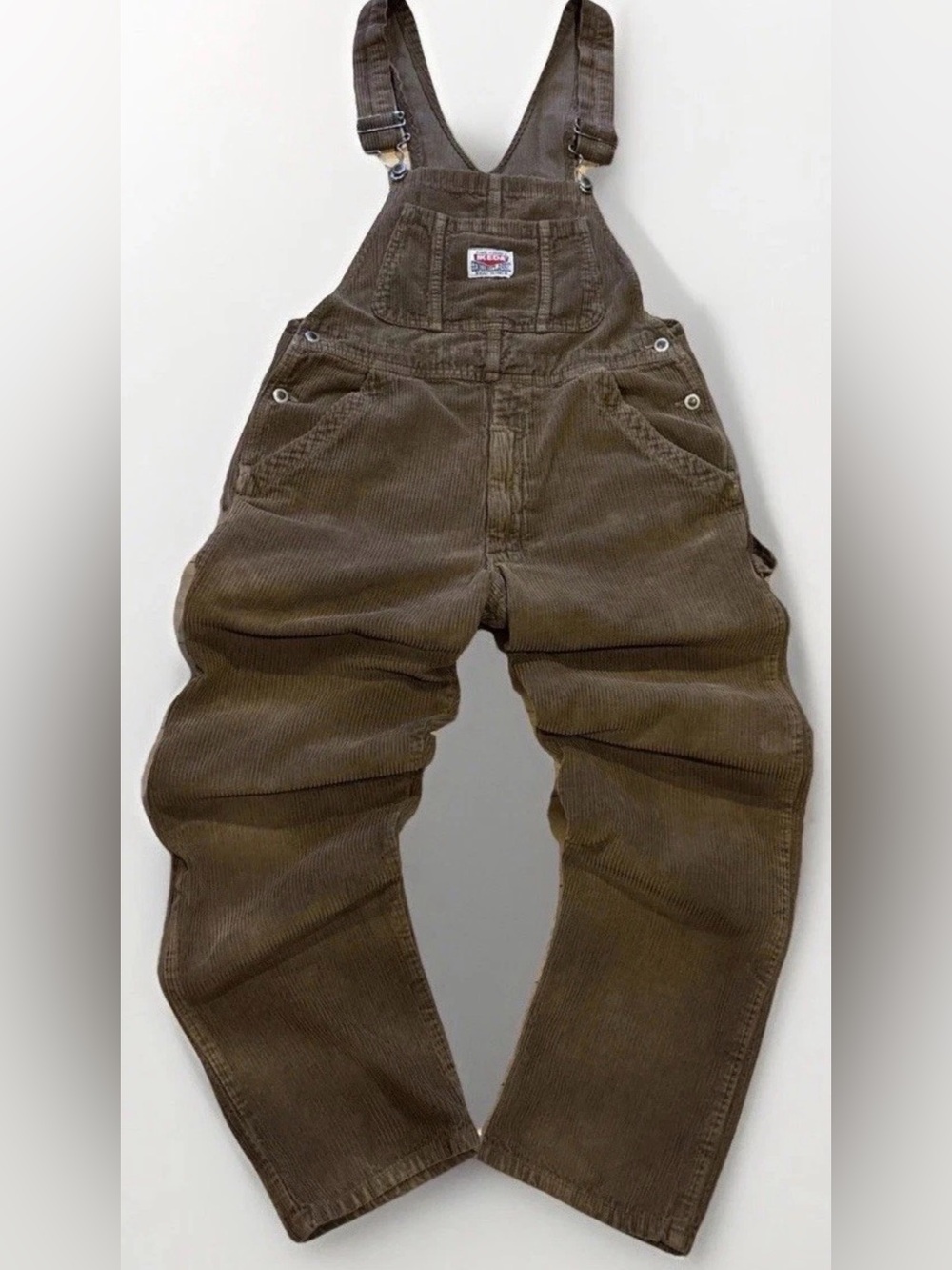 Vintage Ikeda Overalls Corduroy Unisex Small Brown 90s Canada Carpenter Bib Y2K